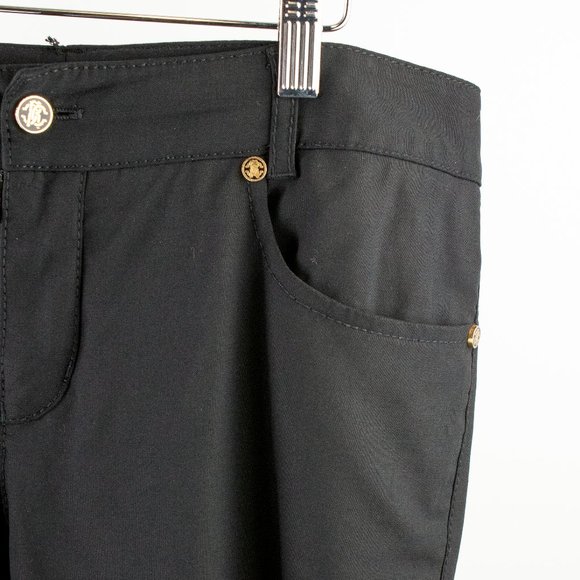 Roberto Cavalli Black Stretch Flared Pants - Picture 3 of 8